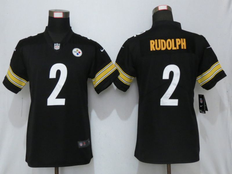 Women Pittsburgh Steelers #2 Rudolph Black Nike 2019 Vapor Untouchable Elite Player